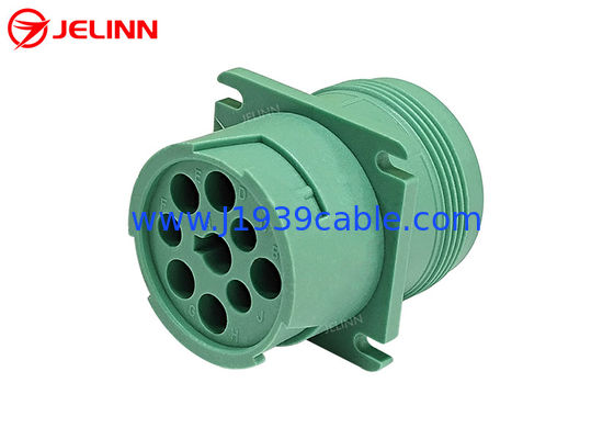 Green J1939 9 Pin Connector Type 2 Male Plug Deutsch HD10-9-1939P-P080