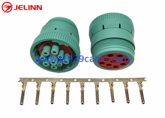 Green Type 2 Deutsch 9 Pin J1939 Female Connector with 9 PCS of Terminals
