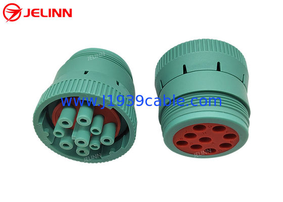 Green Type 2 Deutsch 9 Pin J1939 Female Connector with 9 PCS of Terminals
