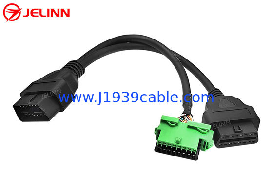 OBD2 OBDII Male to Peugeot and Citroen OBD2 Female and OBD2 Female Y Cable