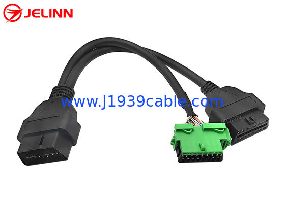 OBD2 OBDII Male to Peugeot and Citroen OBD2 Female and OBD2 Female Y Cable