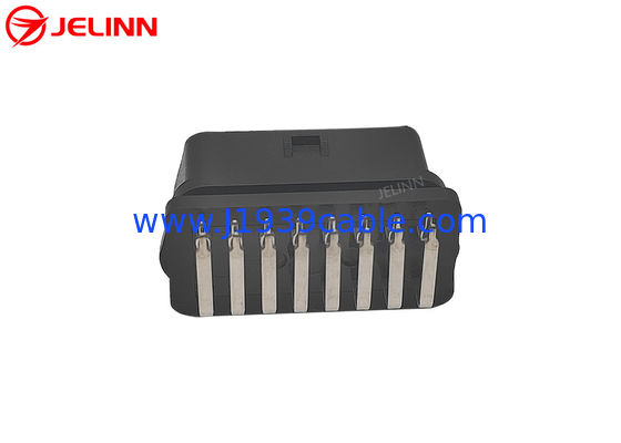 16 Pin J1962 OBD2 OBDII Female Connector with Right Angle 90 Degree Pins