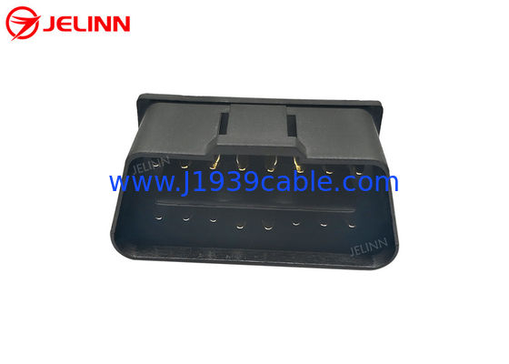 16 Pin J1962 OBD2 OBDII Male Plug Connector with Right Angle 90 Degree Pins