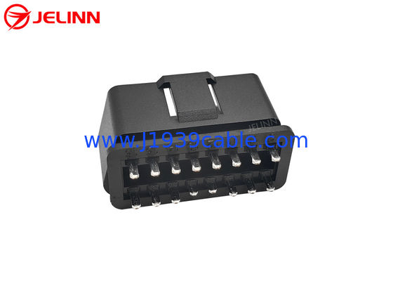 16 Pin J1962 OBD2 OBDII Male Plug Connector with Straight Pins