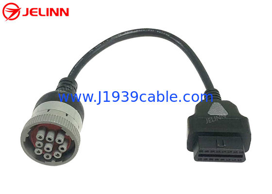 Szary kabel CAT 9 Pin do OBD 2 OBD2 16 Pin dla Caterpillar