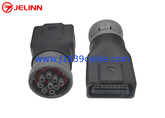 CAT Gray J1939 9 Pin do OBD 2 OBD2 16 Pin Adapter do koparki Caterpillar