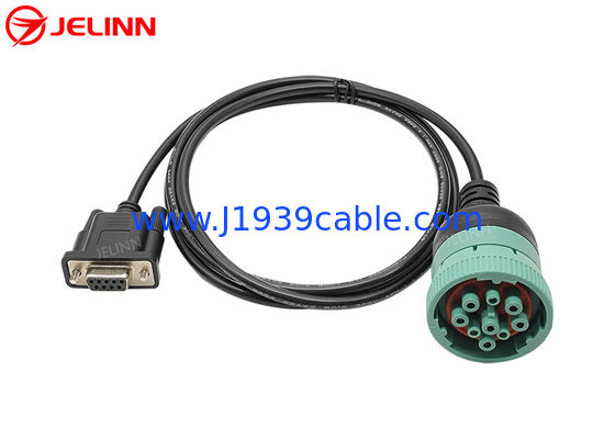 Niemiecki typ 2 okrągły J1939 9 Pin do RS232 D-sub DB9 Kabel