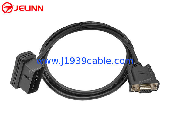 J1962 Przyczep pod kątem prostym OBD 2 OBD2 16 pin do RS232 DB9
