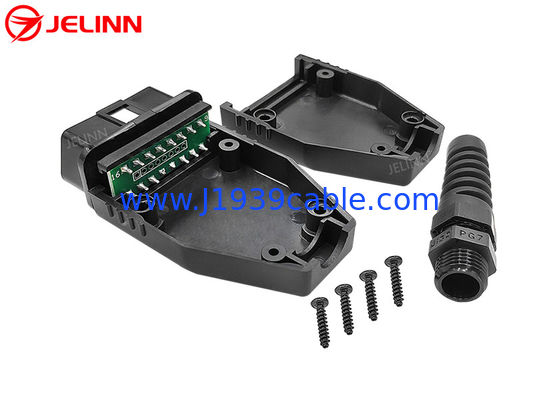 Proste szpilki OBD Case / OBD2 Enclosure Z J1962 OBD2 Męskie złącze i przewód rurowy